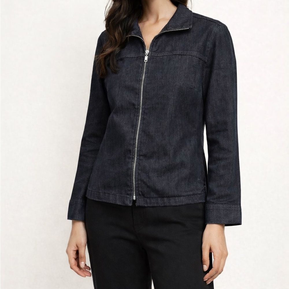 United Colors of Benetton Dark Blue Denim Zip Up Jacket
